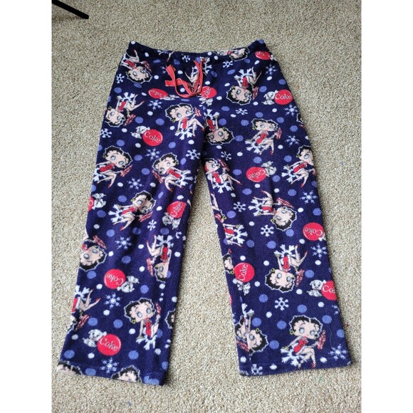 Betty Boop Coca Cola Blue Pajama Pants - Picture 3 of 12